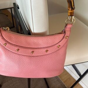 Authentic Gucci pretty in pink bamboo handle, great studs gently used